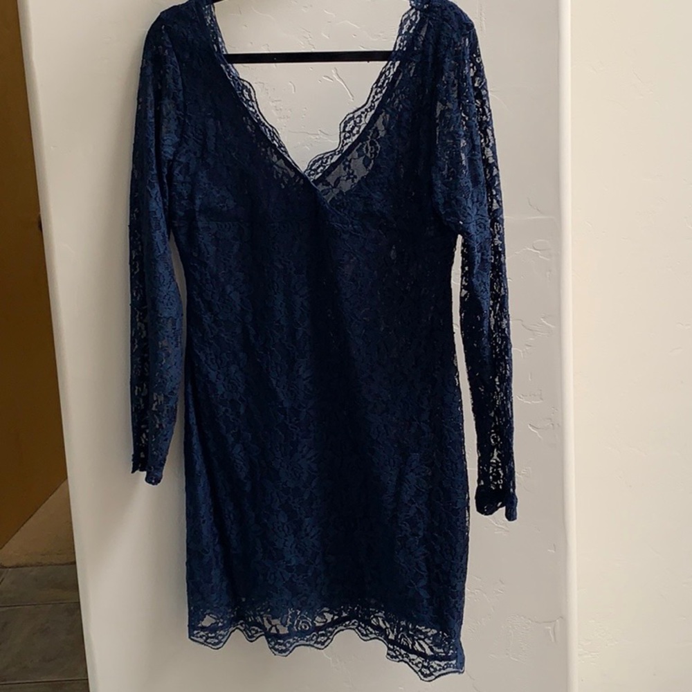 Navy blue lace dress